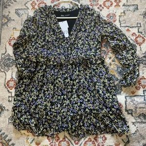 NWT mini floral zara shift/babydoll dress